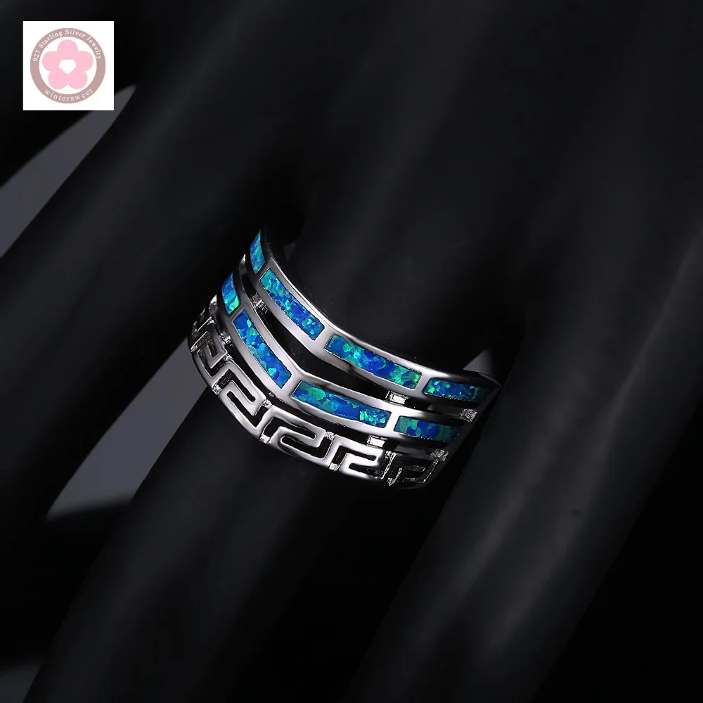 JLR-379 Blue Opal Fashion Jewelry For Women Cocktail Ring