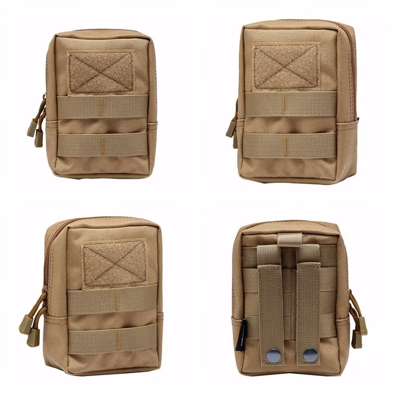 Multifuncional Outdoor Tactical cintura Bag, EDC Molle Tool, Zipper Pack, Durable Belt Pouch, Pouch Acessório, 1000D
