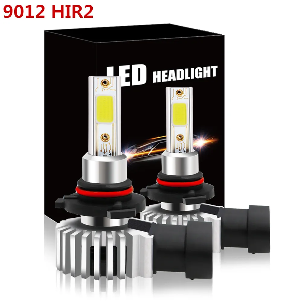 Par Car Auto Coche bombillas 9012 HIR2 80W 72 de cob Chip LED niebla/faro Color Blanco 6500 K 12000LM DC 12 ~ 30 V