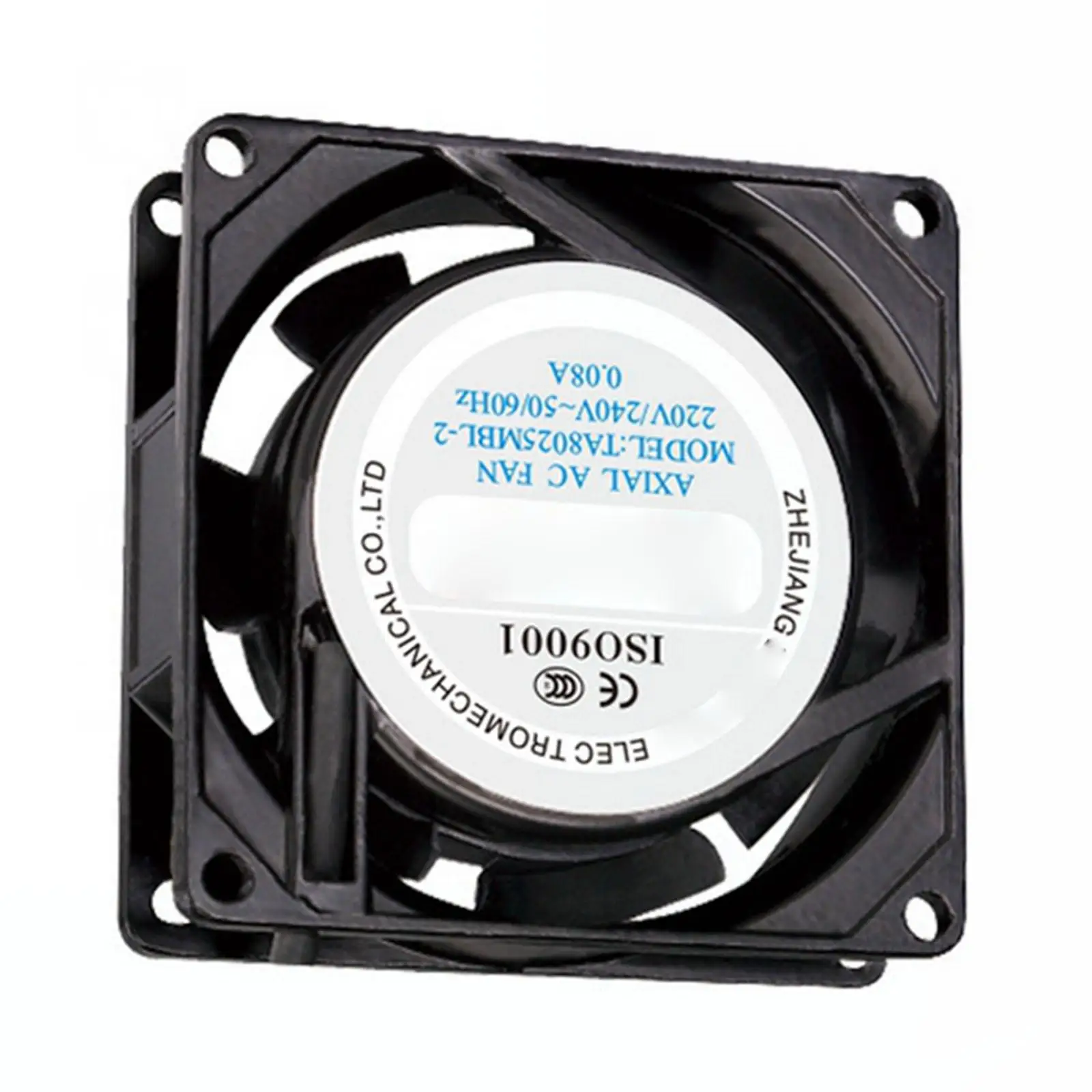 220V Ac 80X80X25 Mm Axiale Radiator Fan 21CFM 2800 Rpm Kogellager Hoge Snelheid