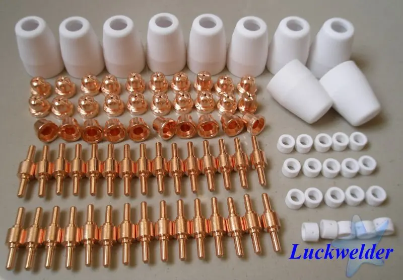 80pcs 30/40A PT31 Air Plasma Cutting Torch Tip Spare Consumables Tips Electrodes