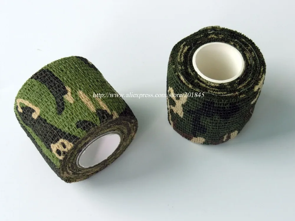 12 Roll/Lot Self Adhesive Bandage Camo Stretch Bandage Camping Hunting Camouflage Tape for Gun Cloths