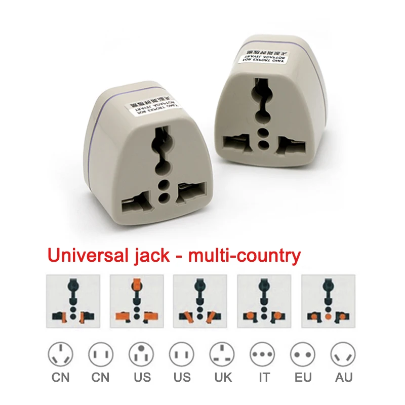 250V/5A 1PC Universal UK/US/EU/AU to Small South African 3pin Travel Plug India South Africa Converter Adapter plug Adaptor