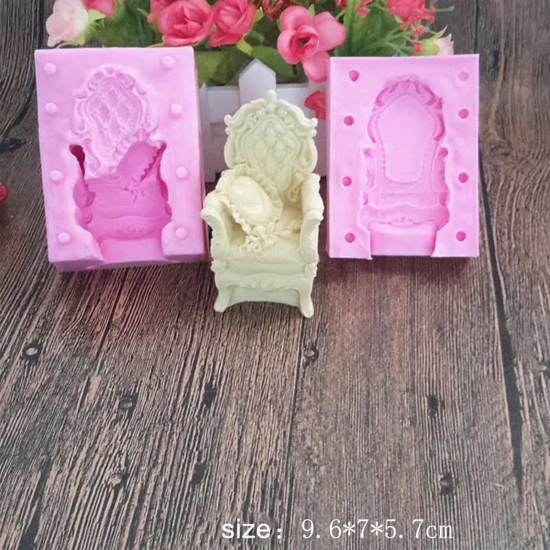 Mold Silicone 3d Soap Molds Candle Mold Retro Style Sofa Handmade Soap Making Molds For Cake Decoration DIY Chocolate Baking