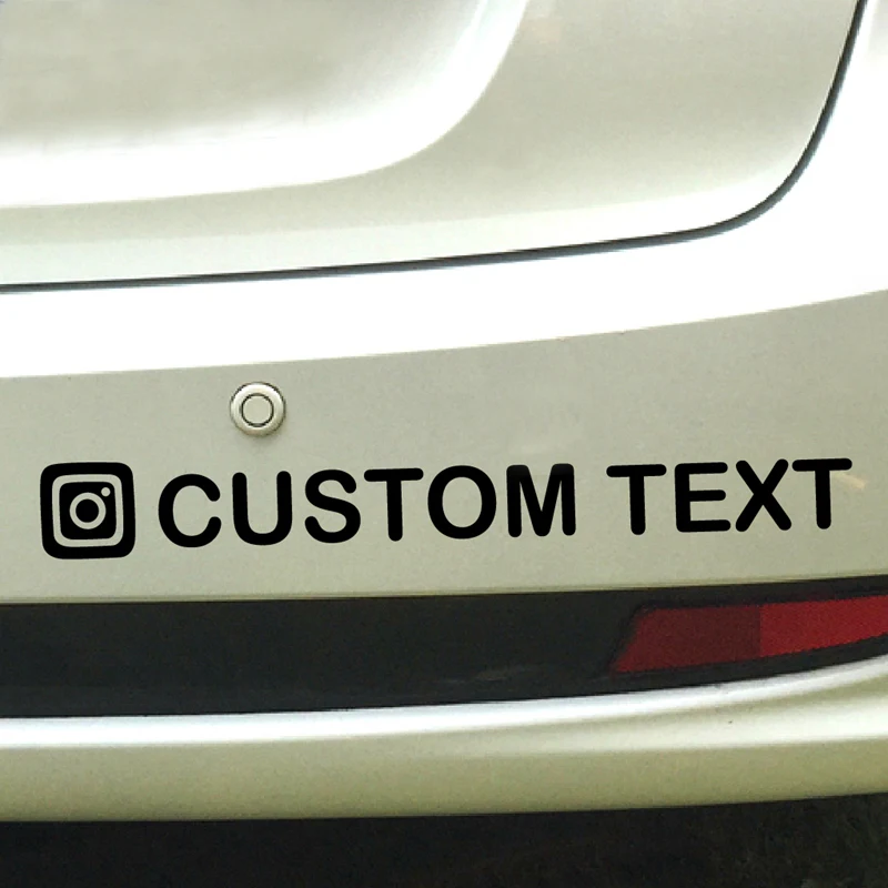 Personalized Custom Instagram Username Waterproof Car and Motorcycle Decals Bumper Sticker