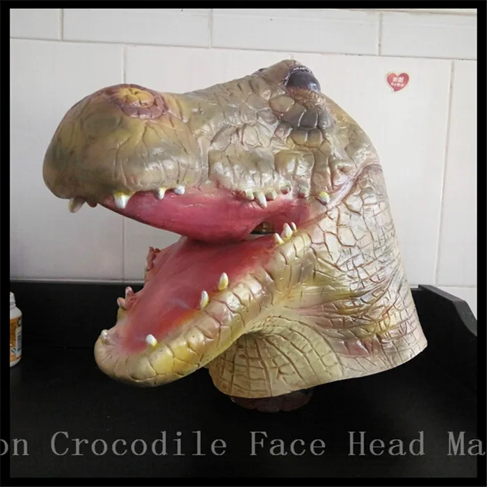 

Free shipping Halloween Party Cosplay Latex Full Head Crocodile T-Rex Dinosaurs Reptile Fancy Carnival Party Masks in stock