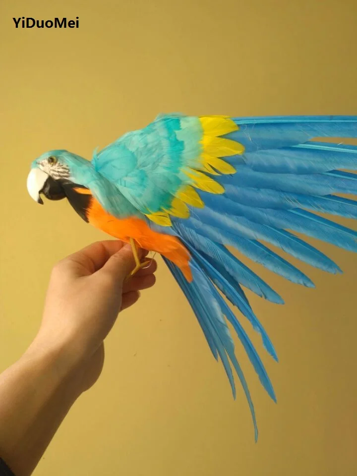 artificial parrot about 30x45cm colourful feathers parrot spreading wings bird handicraft,prop,home garden decoration gift p1220