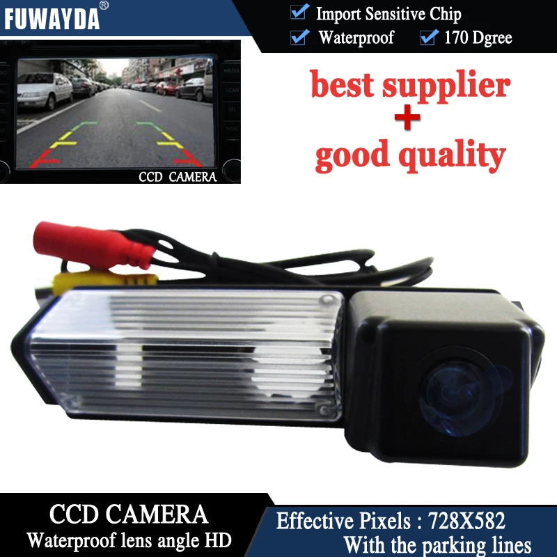 FUWAYDA WATERPROOF/NIGHT VISION CAR REARVIEW REVERSE BACK COLOR CCD/170 DEGREE/WITH REFERENCE LINE CAMERA FOR MITSUBISHI GRANDIS