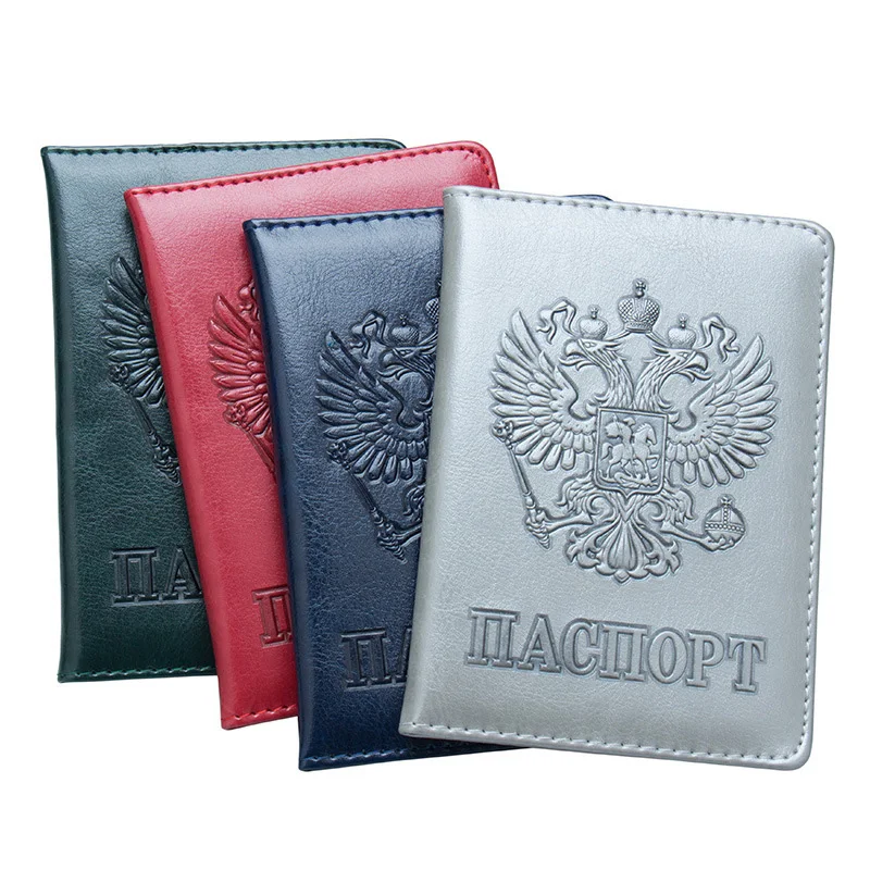 New High Quality Passport Cover for Men Women Travel Passport Case Russia Travel Document Cover SIM Passport Holders