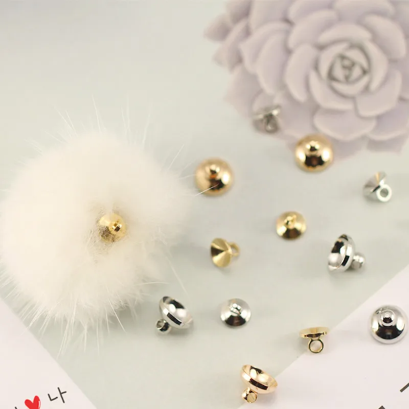 100 pieces 6mm 8mm Hairball  Cap with  hole  Jewelry accessories DIY handmade jewelry accessories