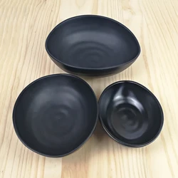 Imitation Porcelain Frost Melamine Dinnerware Oval bowl Japanese Restaurant Chaos Big Bowl A5 Melamine Bowls Melamine Tableware