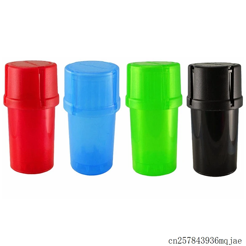 100pcs GRINDER Smoking Accessary 3 Layer Grinder Crusher Medical Grade Smell Tobacco Herb Plastic Case