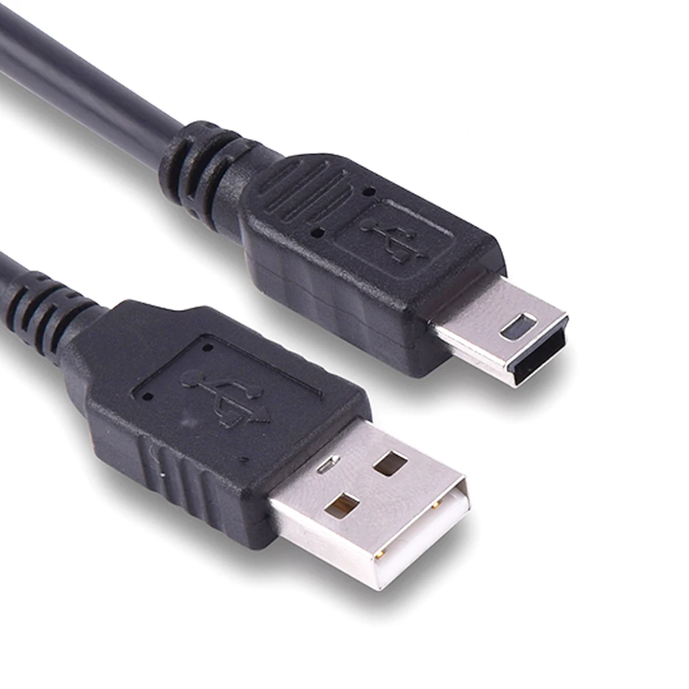 

100pcs/lot 0.5M 0.8M 1.0M 1.5M 2.0M Length USB 2.0 A to 5 Pin Mini USB Cable Data Charging Cable for MP3 MP4 Camera