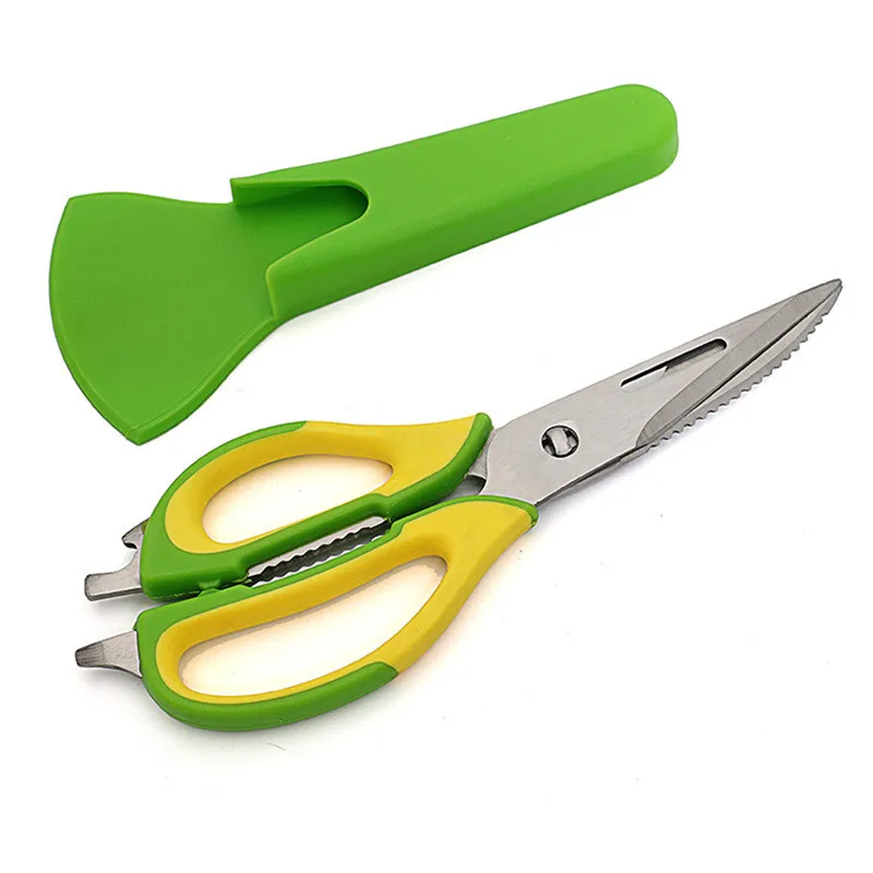 100pcs/lot Multifunctional Scissors Magnetic Detachable 2 in 1 Kitchen Can Suck Attached Refrigerator Kitchen Tool Knives