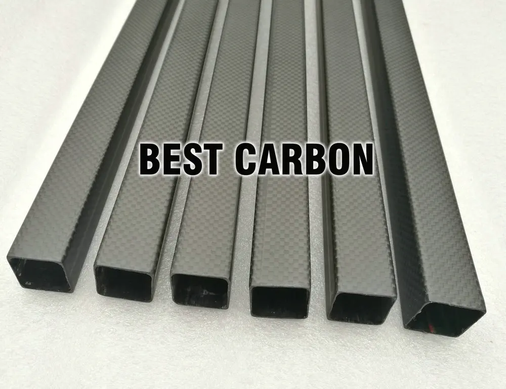 FREE SHIPPING  shorter 3K Plain matte square carbon fiber tube 25mm x 23mm