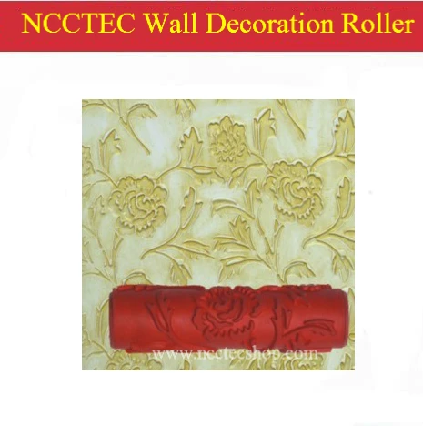 

7'' 180mm rubber wall decoration paint roller has rose flower type | 244 sorts | use it with handle or DM7 decoration machine