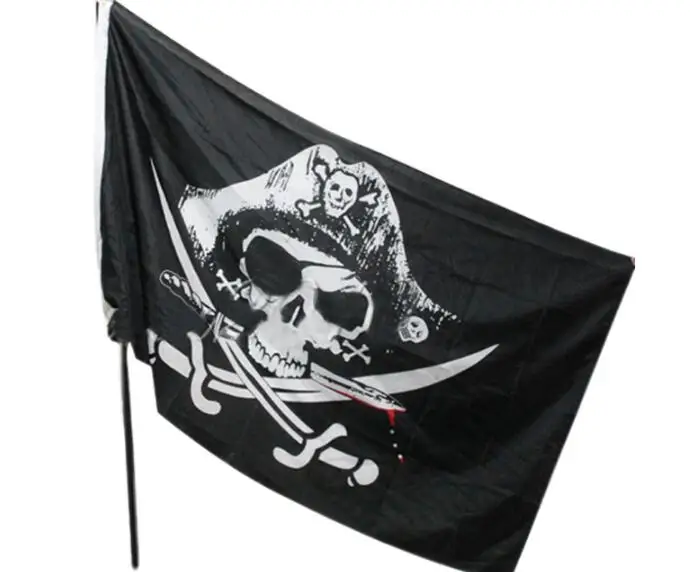 

1PCS 90*150cm Fashion Hanging Halloween Pirate Flag Halloween Gifts Big Flag Child Gift Hot Sale