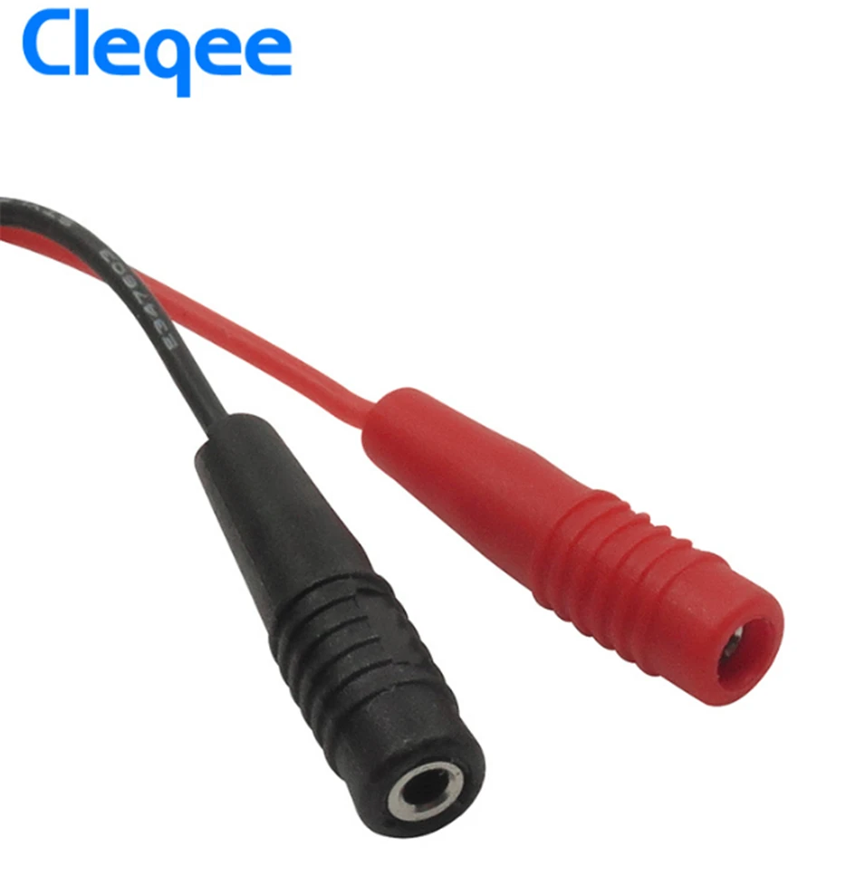 Cleqee P1511B 2mm Female Plug to Internal Spring Test Hook Probe AWG Test Lead Kit Can connect the Digital Multimeter Probe