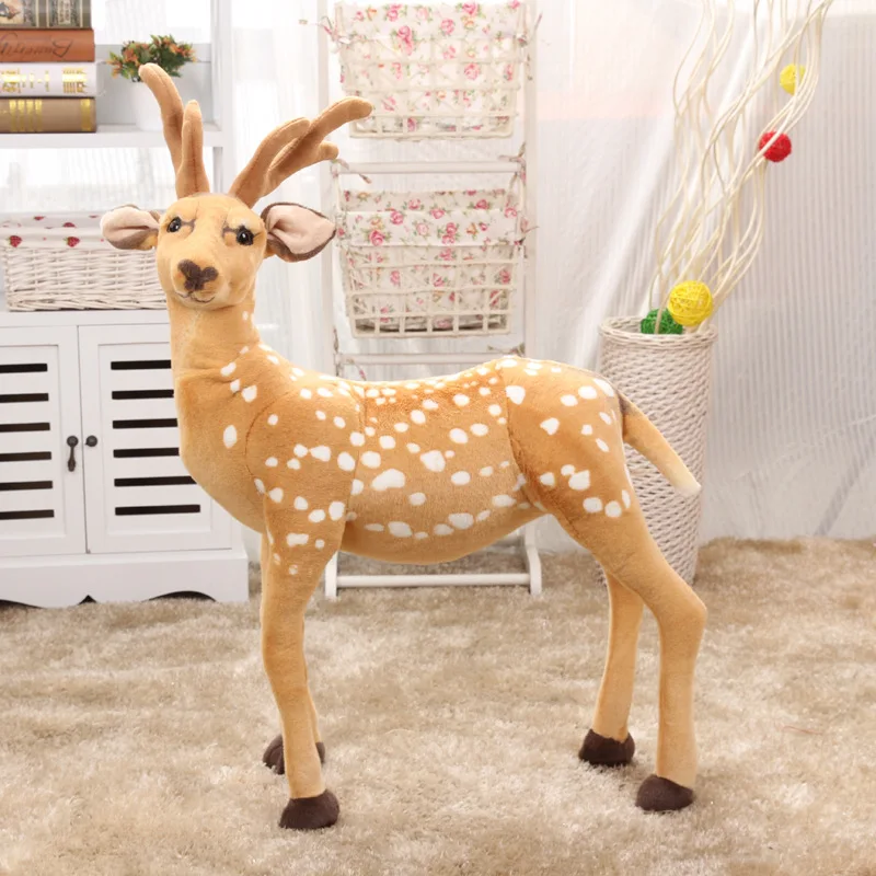 

big plush Sika deer toy lovely standing Sika deer doll gift about 90x65cm 0439