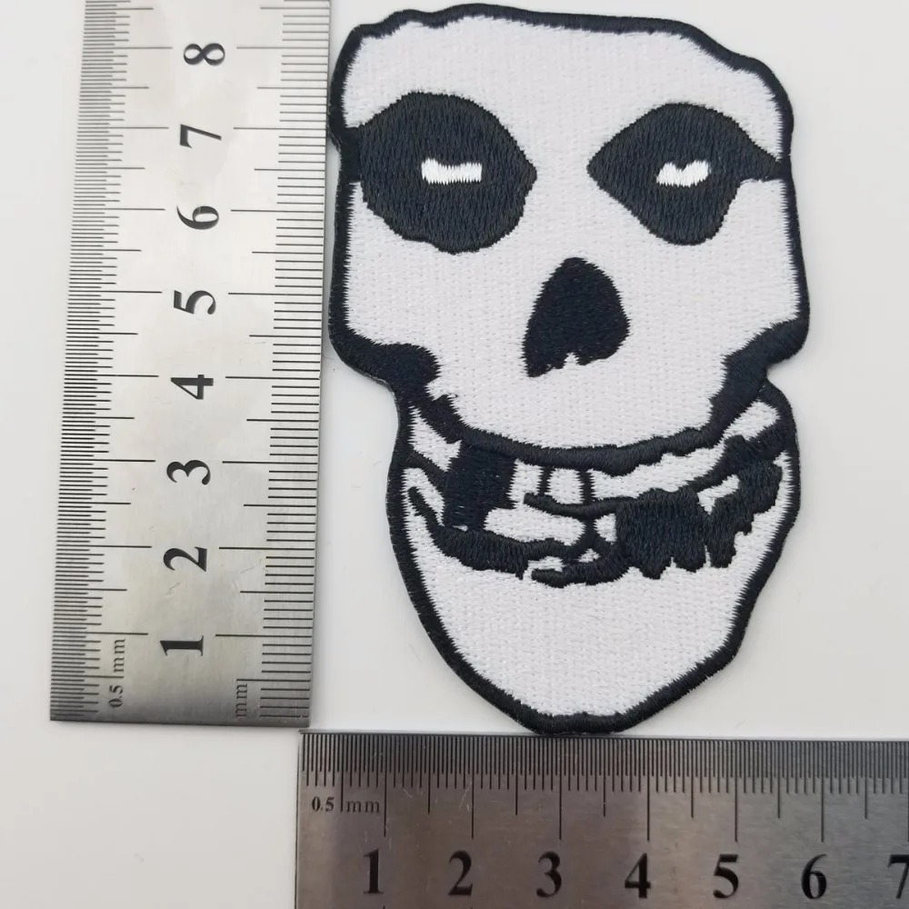 The Punk Misfits Crimson Ghost Skull Embroidered Iron or Sew On Patch