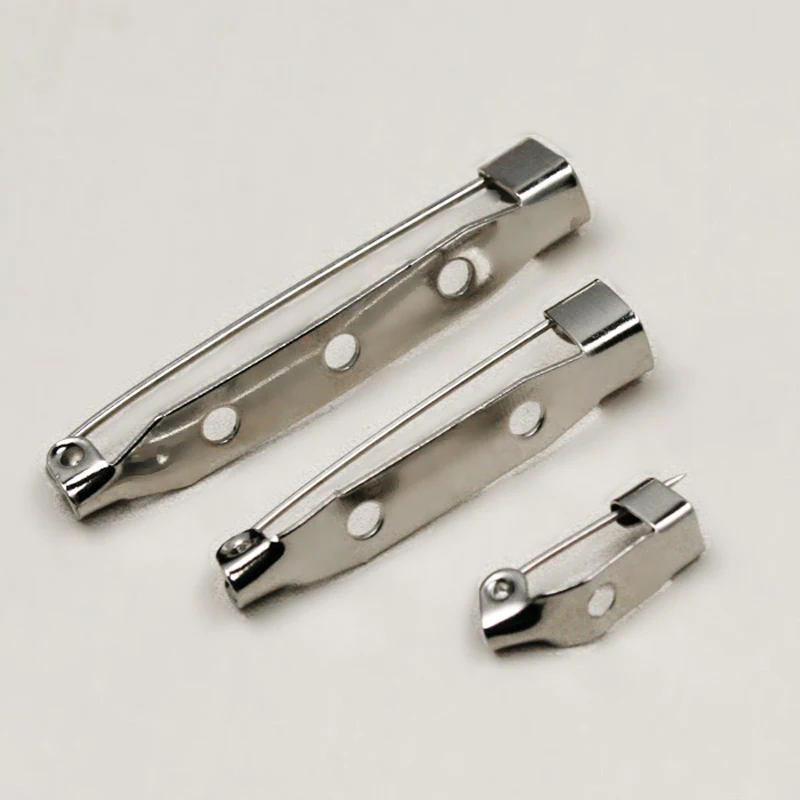 Wholesale Factoy Price 15/30/38mm Rhodium pins Brooch Back Bar Pins & Needles Jewelry Findings Multi Size Fit Diy Brooch Jewelry