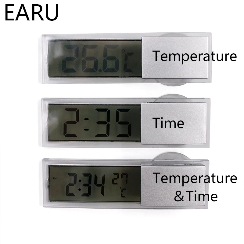 Mini Weather Station Automotive Thermometer Digital Car Temperature Instruments Wall Type Meter LCD Display