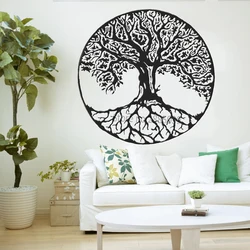 Tree of Life Wall Decals Vinyl Large Tree Wall Stickers Trees Wall Decor Kabbalah Symbol Art Murals Wallpapers Yoga Room LC998