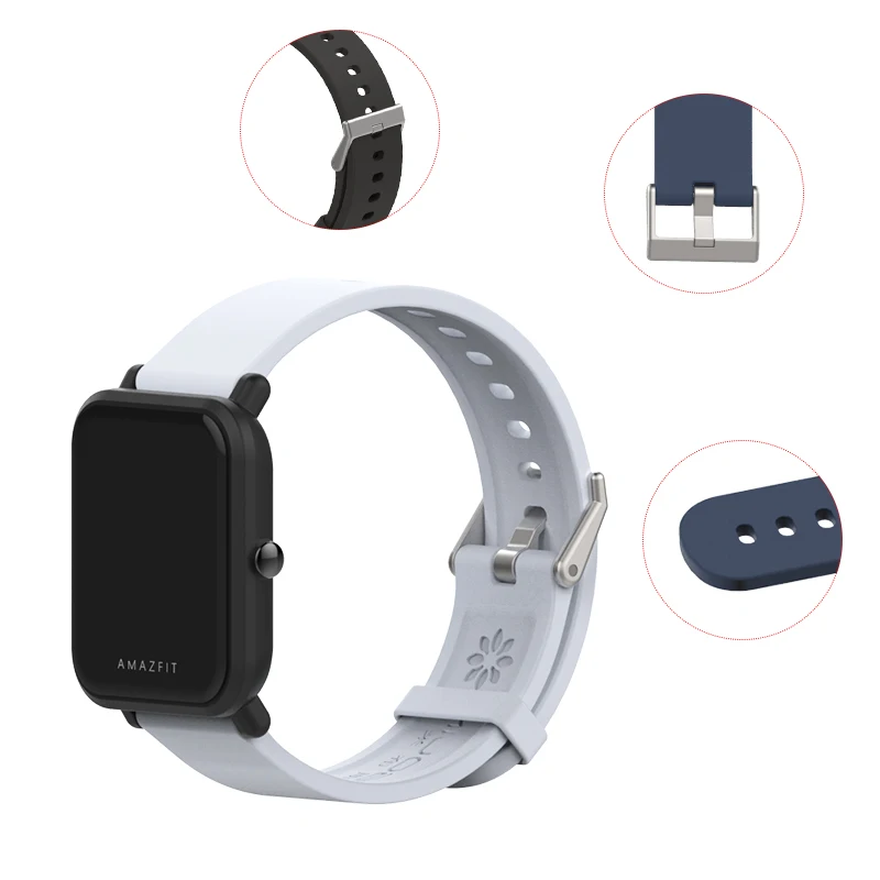 Amazfit Bip 3 Pro Bracelet 용 손목 스트랩 20mm 시계 밴드 GTS 용 팔찌 Amazfit Bip S Lite 용 Amazfit Bip 보호 케이스