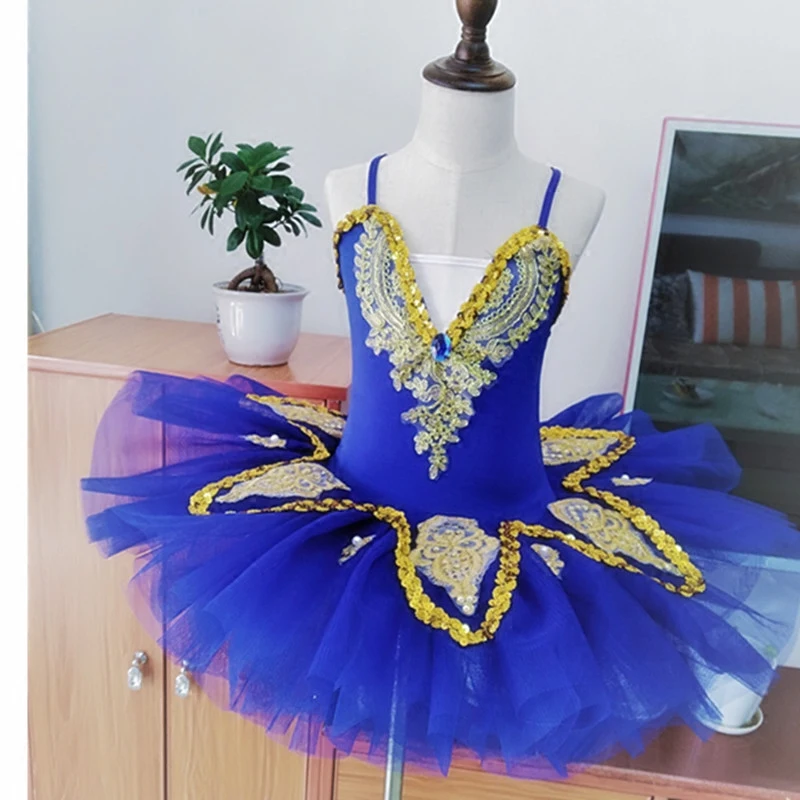 

2018 New Children Girls Swan Lake Costume Professional Ballet Tutu Kid Ballerina Dress Ballet Leotards For Shiny Dancewear