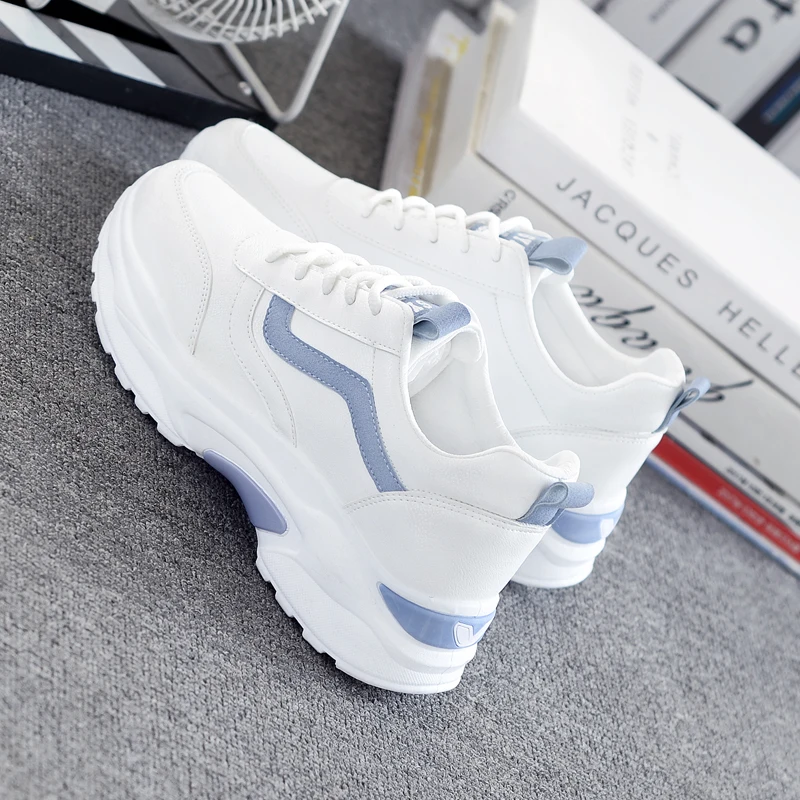 2024 Spring New Designer Wedges White Shoes Female Platform Sneakers Women Tenis Feminino Casual Female Shoes Woman 35-40