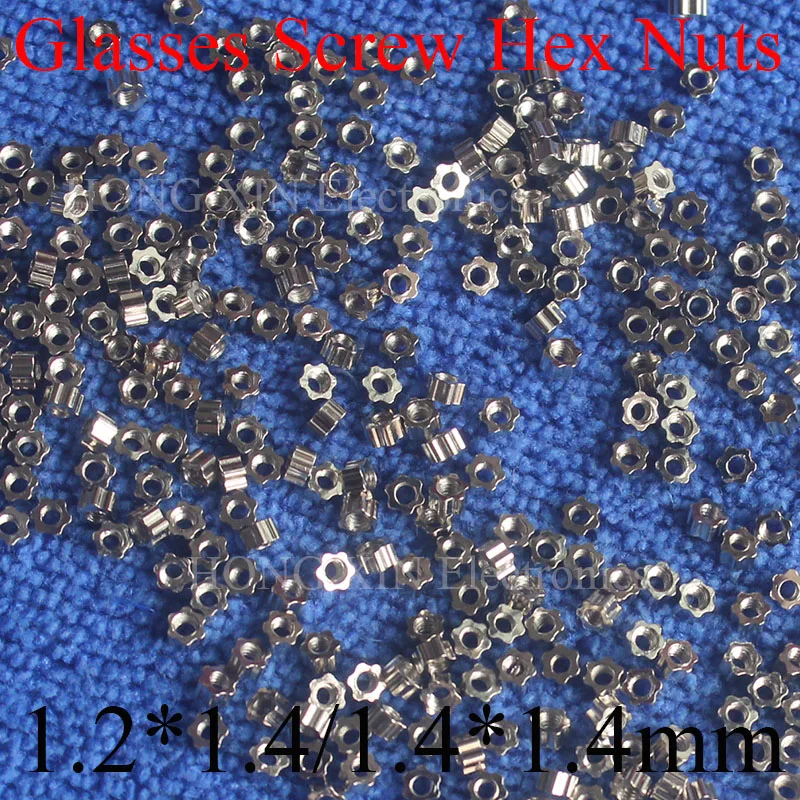20Pcs 1.2/1.4mm Nut Eyeglasses Glasses Spectacles Repair Screw Nuts Acorn nut Hex nut 1.2*1.4/1.4*1.4/1.2*2.5/1.4*2.5 SS304