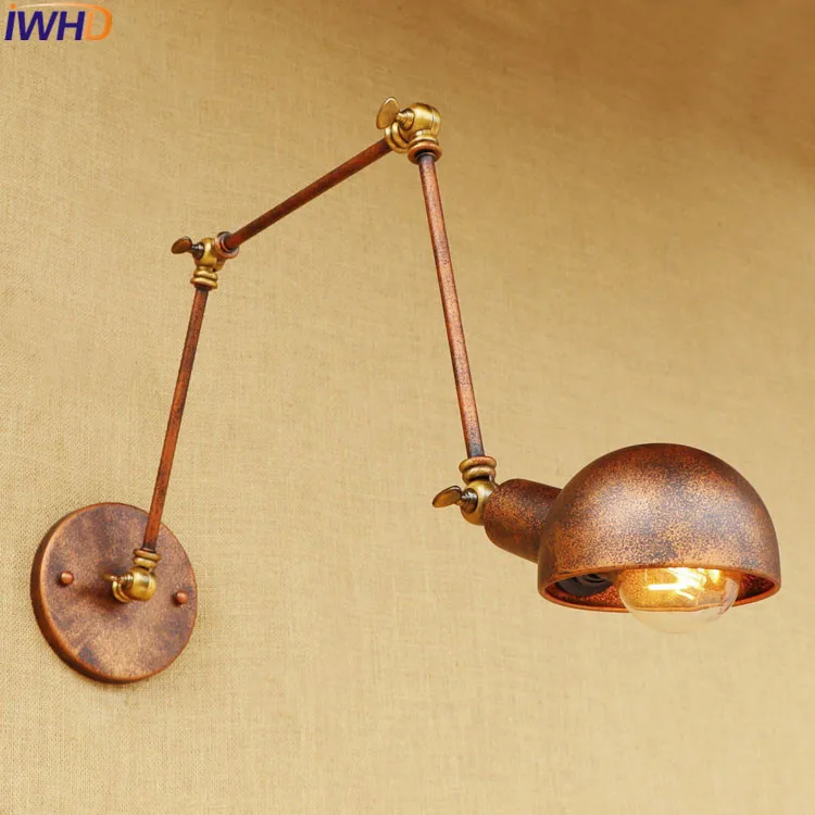 

Retro Loft Style Industrial Long Arm Wall Lamp Iron Vintage Wall Lights For Home Bedside Edison Wall Sconce Indoor Lighting