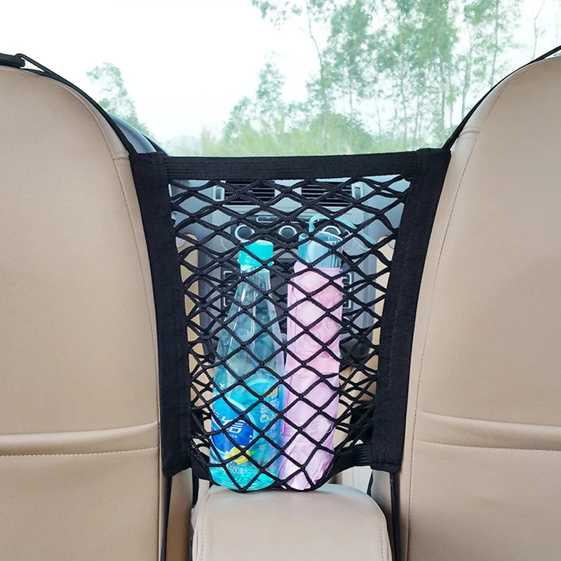 Car Seat Back Storage Bag Strong Elastic Net Bag For Ford Focus 1 Fiesta Mondeo 4 3 Transit Fusion Kuga Ranger Mustang KA S-max