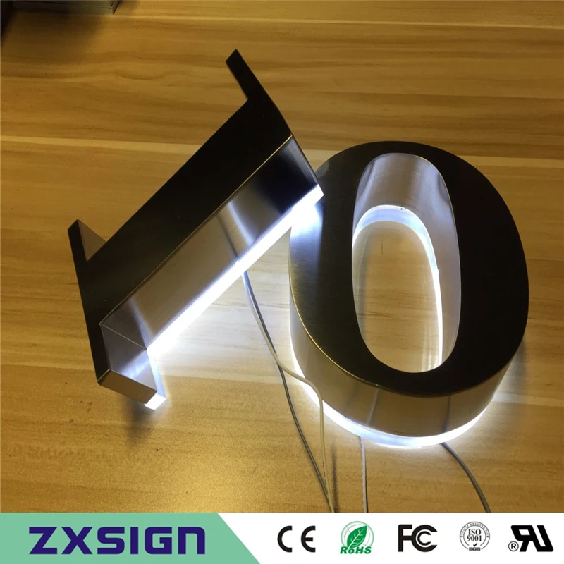 5 "Hoge Back Lit Rvs Led Huis Nummer, 12Cm Hoge 3D Led Doorplate Nummer, led Light-Up Addresshouse Nummers