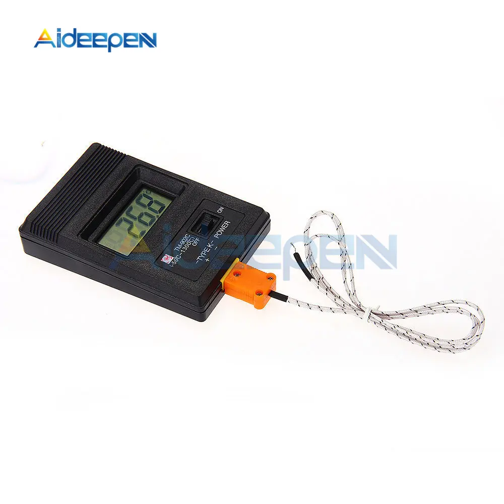 TM-902C TM902C Temperature Meter Digital Thermometer K Type Thermometer Sensor Thermocouple Probe Detector