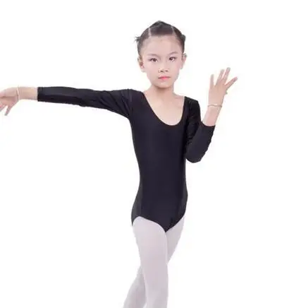 New Long Sleeve Ballet Leotards For Girls Bodywear Spandex Children Kids Dance Leotards Turnpakje Justaucorps Gymnastique Fille