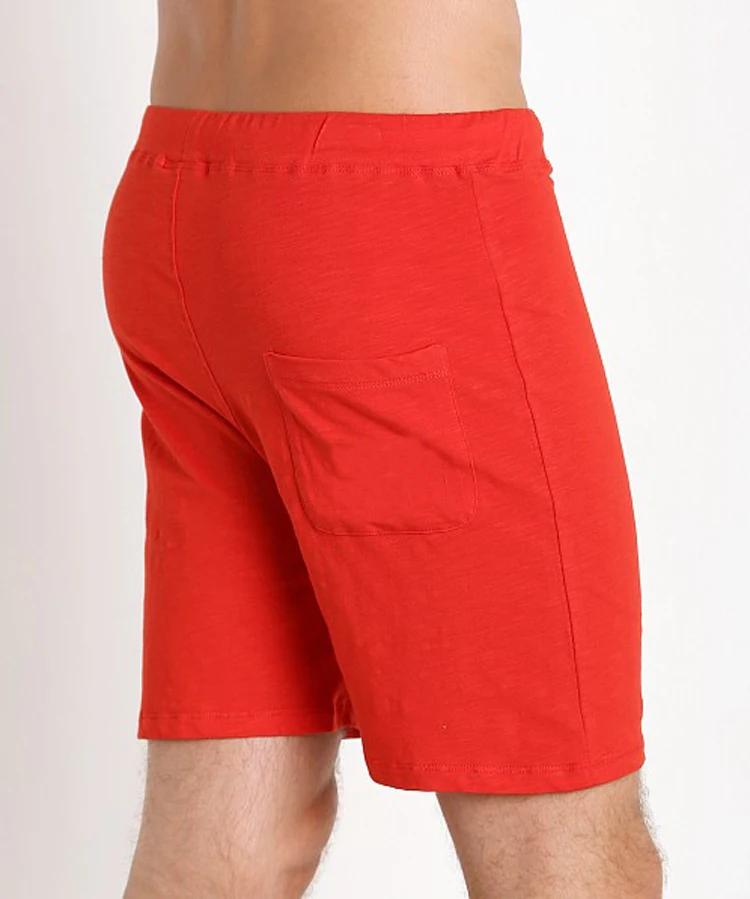 Men's low-waisted sports pants black and yellow with yoga exercise  household pants cotton leisure pants
