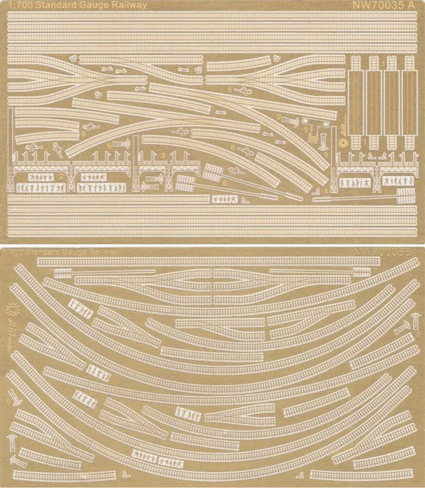 1/700 Standard Gauge Railway for Diorama Model Accessory