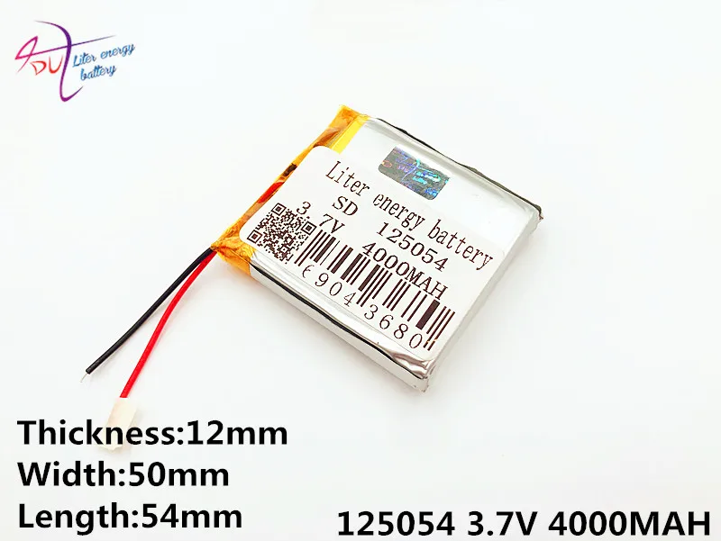 batteries 3.7V 4000mAh 125054 lithium polymer battery MP3 MP4 navigation instruments small toys