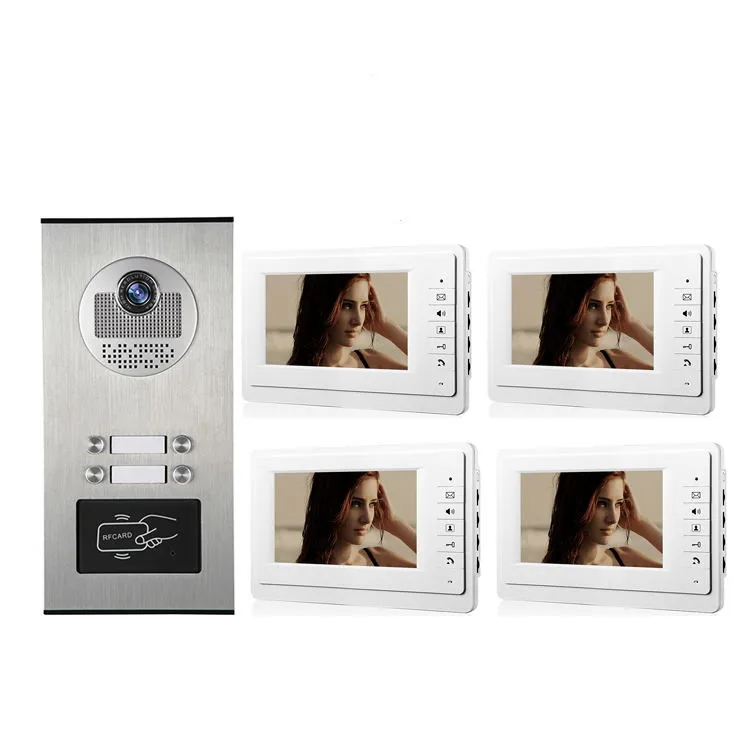 7 Inch Monitor 1V4 ID Card Access Control   Video Door Phone V70F-530