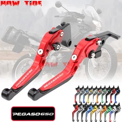Motorcycle Folding Extendable CNC Moto Adjustable Clutch Brake Levers For Aprilia Pegaso 650 1995-2004  1996 1997 1998 1999 2000