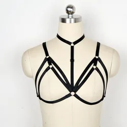 Sexy fashion  lingerie harness cage bra 90's cupless lingerie  women Body harness belt harness belt O0091