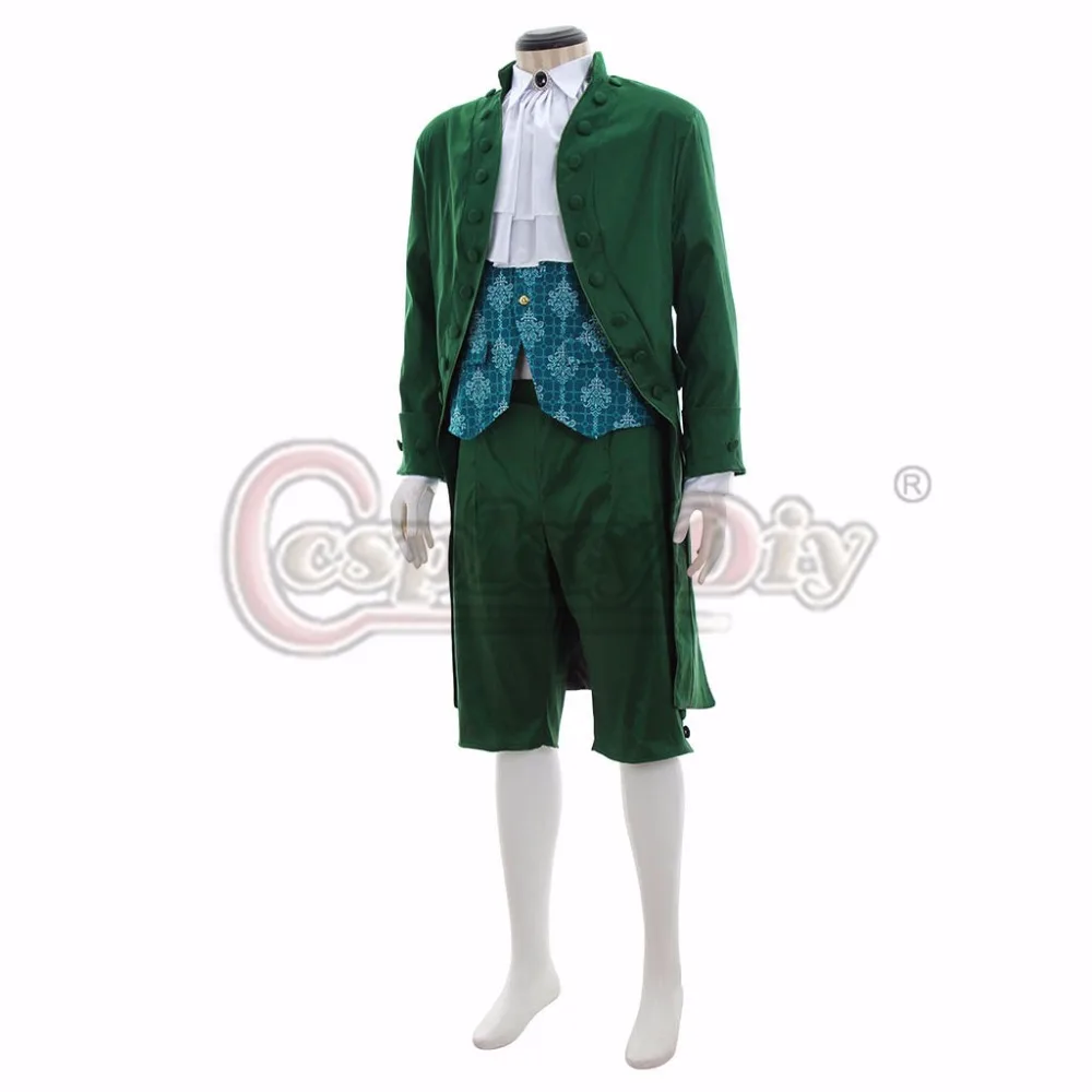 Cosplaydiy GREEN Victorian Elegant Gothic Aristocrat 18th Century Mens & Women Adult Wedding Cosplay Costume