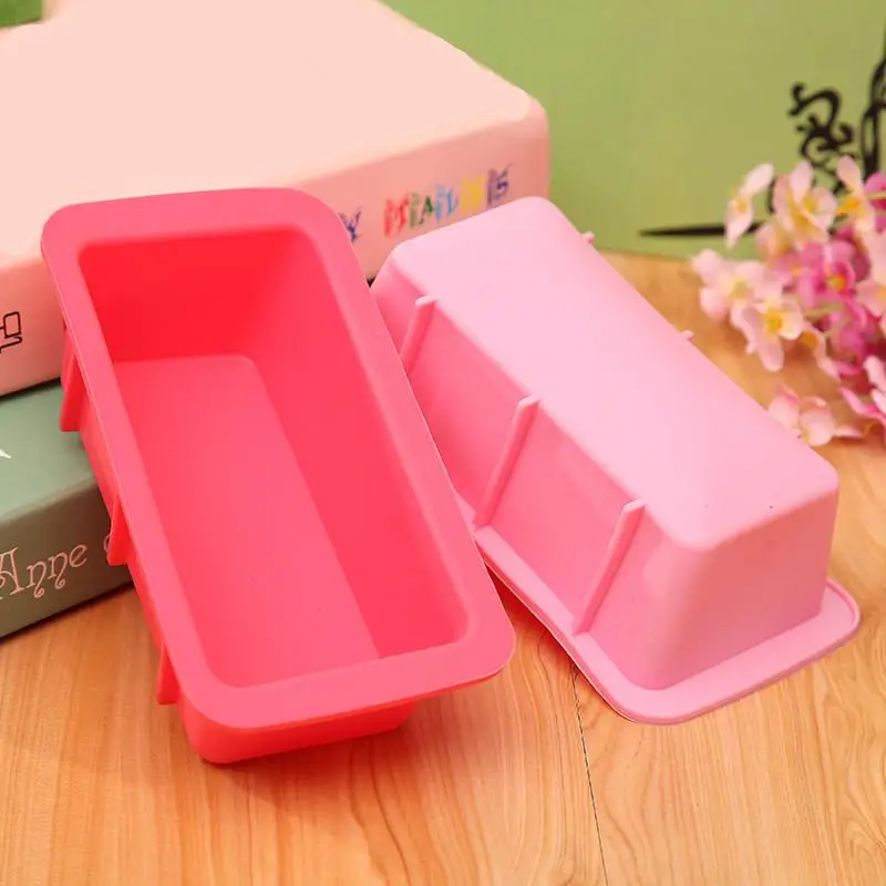 Silicone Mold Rectangle Shape  Soap Mold Muffin Case Candy Jelly Ice Cake Silicone Silicone Cake Tool Chocolate Mold D603