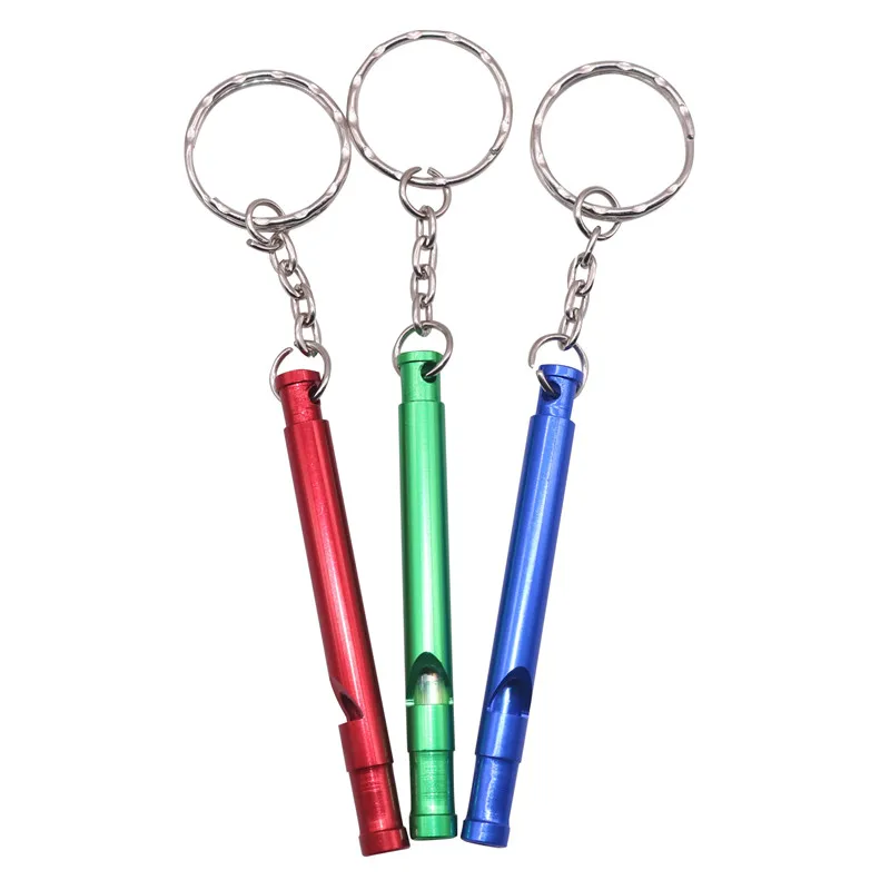 1 Pcs Outdoor Metal Multi Function Whistle With Key Ring Animal Pigeon Whistle Referee Training Survival Emergency Mini Whistle