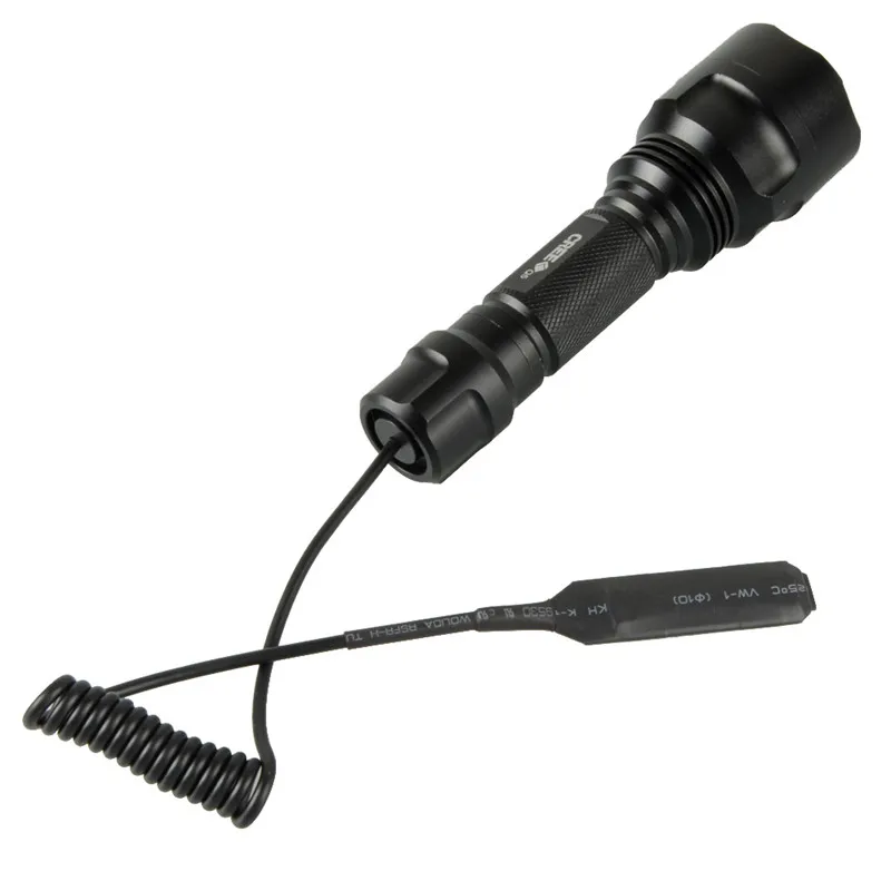 Remote Pressure Switch Flashlight Rat Tail Switch For C8 LED Torch Best Quality Without Flashlight