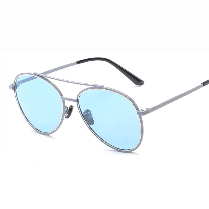 New polarized men women sunglasses trend anti UV ornament frog mirror double color plating 1.1 ocean film Sun glasses