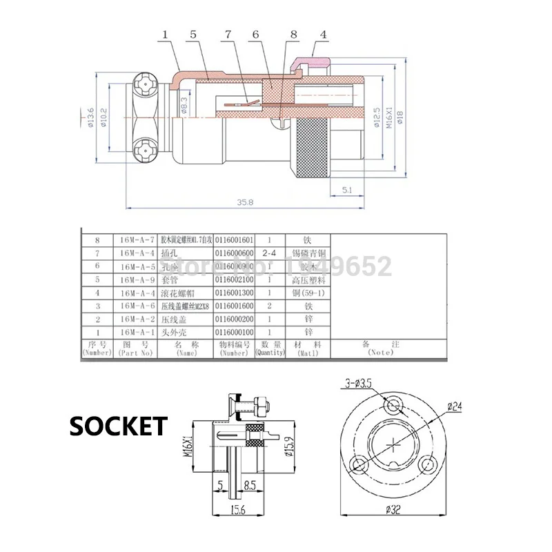 GX16 Flange mounting 3-hole fixing connector plug&socket 2pin 3pin 4pin 5pin 6pin 7pin 9pin 10pin circular connectors