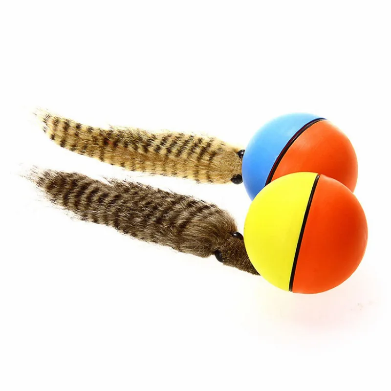 JX-LCLYL Funny Pet Dog Puppy Cat Motorized Rolling Ball with Weasel Appears Jump Toy