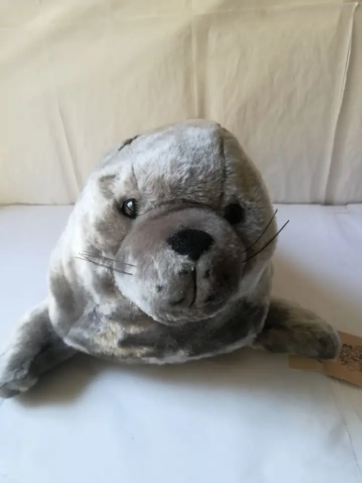 

large 42cm gray cartoon seal plush toy soft doll throw pillow toy ,birthday gift b2044